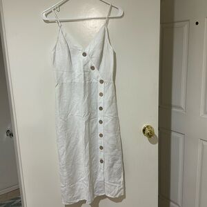 Express White Dress Small babydoll midi